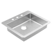 Moen 25"X22" Steel 18 Gauge Single Bowl Drop In Sink