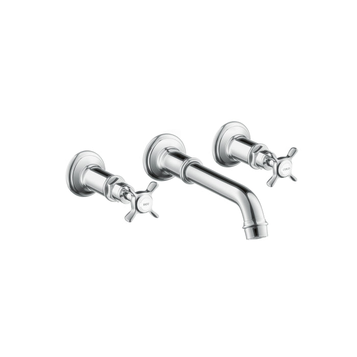AXOR Montreux Wall-Mounted Widespread Faucet Trim with Cross Handles, 1.2 GPM