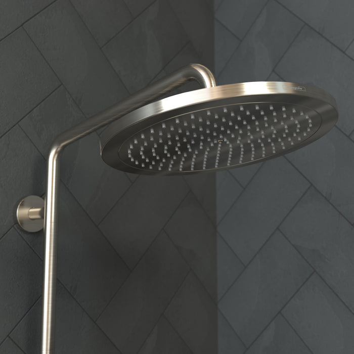 Hansgrohe Croma 1.8 GPM Single Function Rain Shower Head with Quick Clean and Eco Right Technologies in Chrome