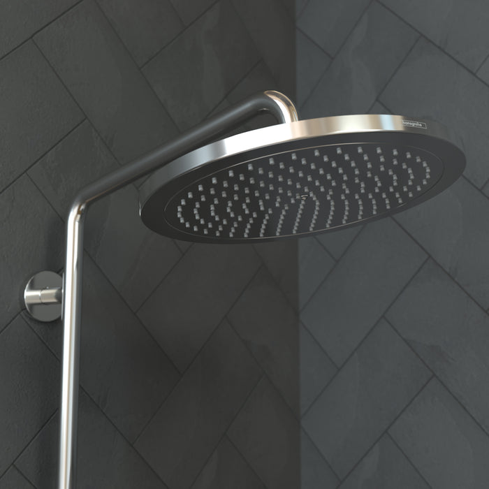Hansgrohe Croma 1.8 GPM Single Function Rain Shower Head with Quick Clean and Eco Right Technologies in Chrome