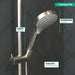 Hansgrohe Croma Select S 2.5 GPM Vario-Function Handshower with Select and Quick Clean Technologies in Chrome/White