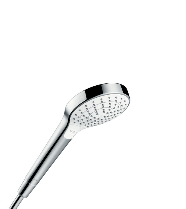 Hansgrohe Croma Select S 2.5 GPM Vario-Function Handshower with Select and Quick Clean Technologies in Chrome/White