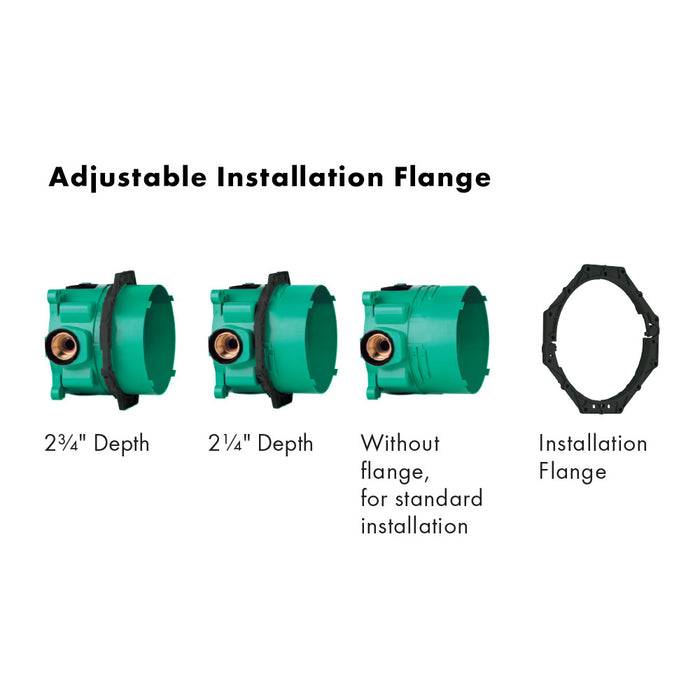 Hansgrohe Rough, iBox Universal Plus with Service Stops, ¾"