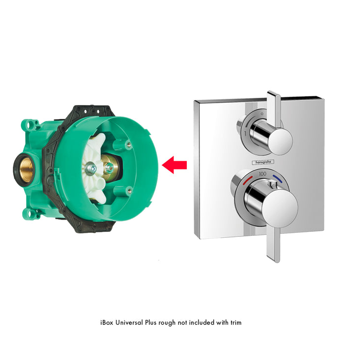 Hansgrohe Rough, iBox Universal Plus with Service Stops, ¾"
