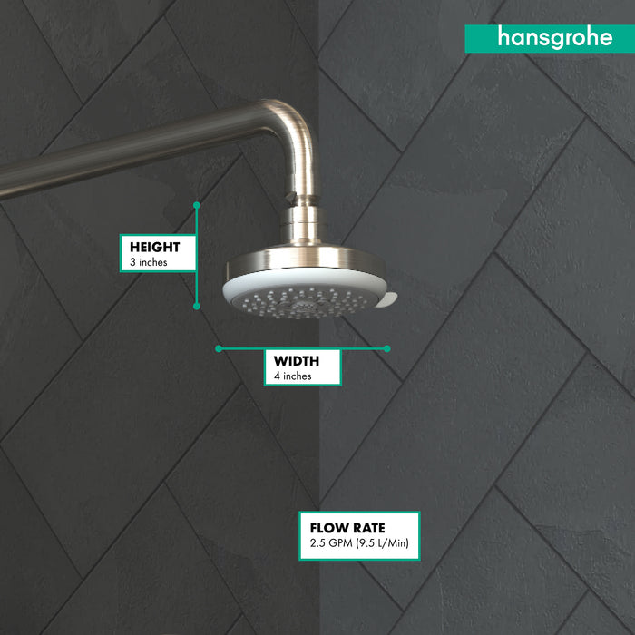 hansgrohe Croma 100 Showerhead E 3-Jet, 2.5 GPM