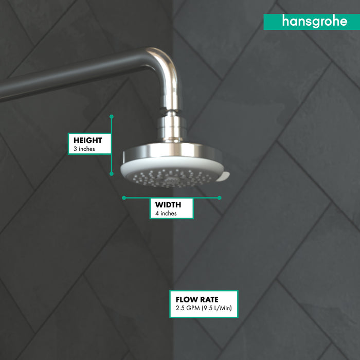 hansgrohe Croma 100 Showerhead E 3-Jet, 2.5 GPM