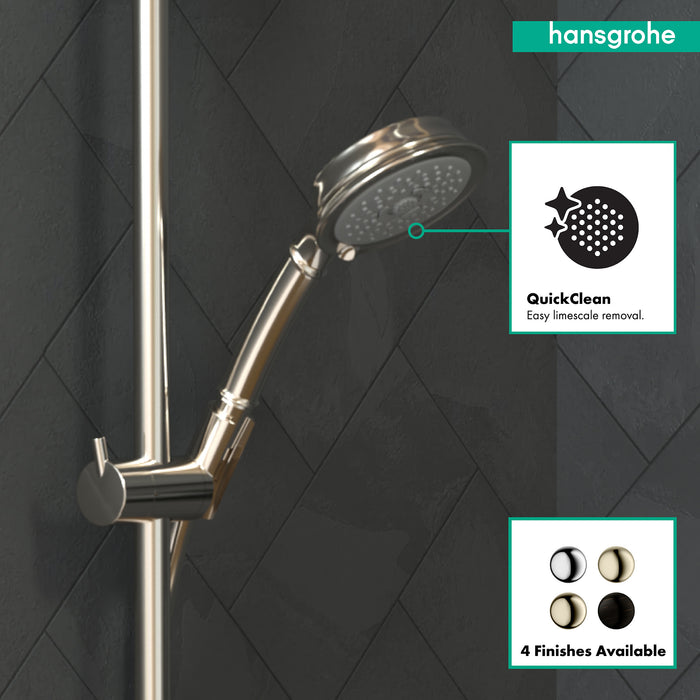 Hansgrohe Croma 100 Classic Handshower 3-Jet, 2.5 GPM