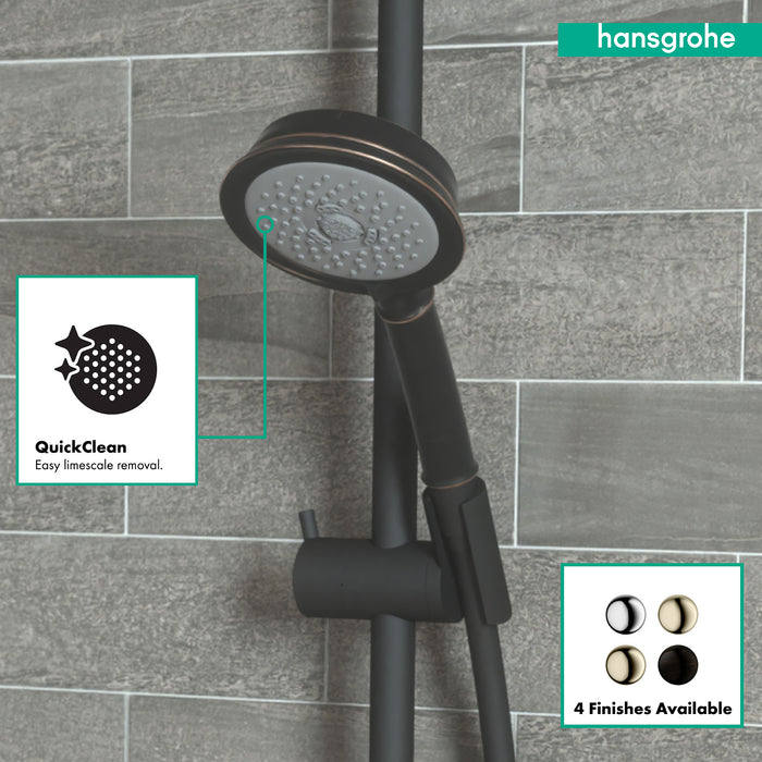 Hansgrohe Croma 100 Classic Handshower 3-Jet, 2.5 GPM