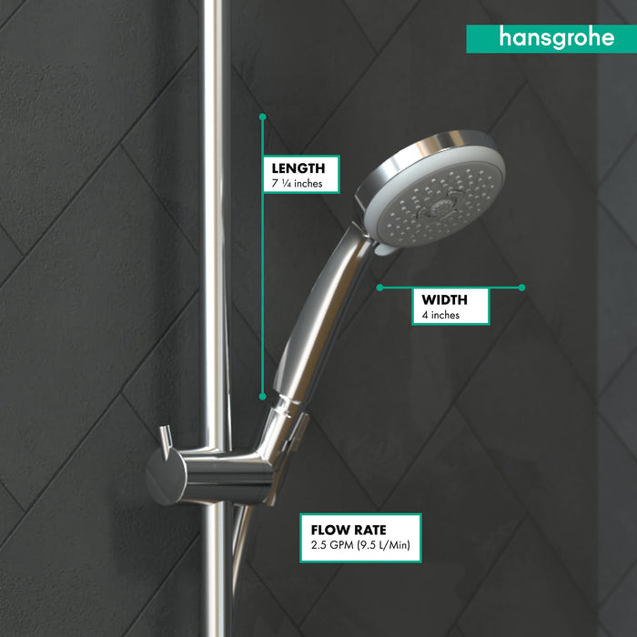 hansgrohe Croma 100 Handshower E 3-Jet, 2.5 GPM
