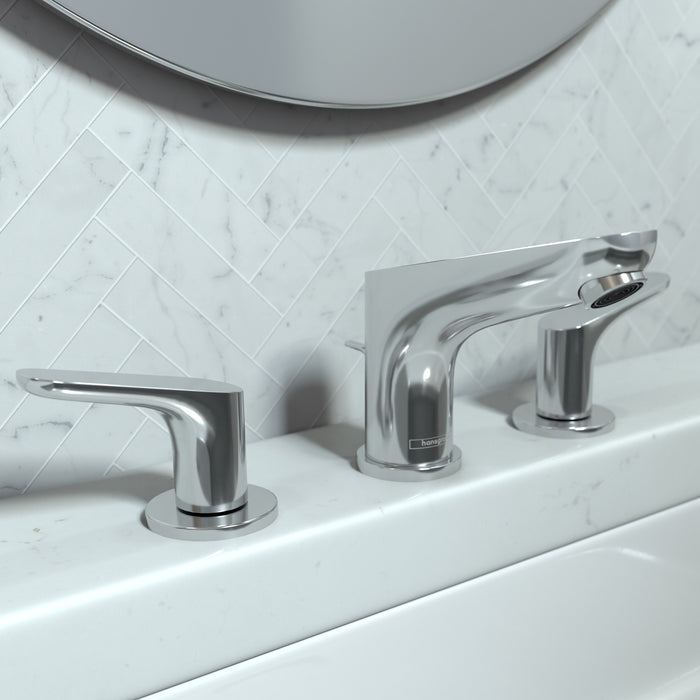 hansgrohe Focus Widespread Faucet 100 with Pop-Up Drain, 1.2 GPM