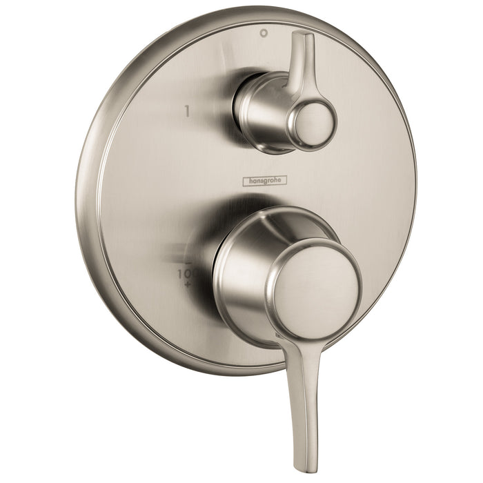 hansgrohe Ecostat Classic Pressure Balance Trim with Diverter, Round