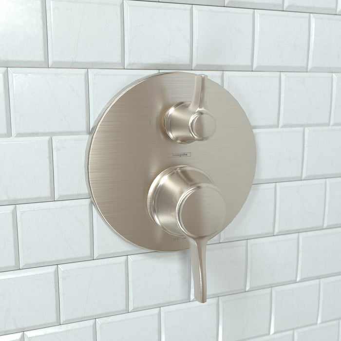hansgrohe Ecostat Classic Pressure Balance Trim with Diverter, Round