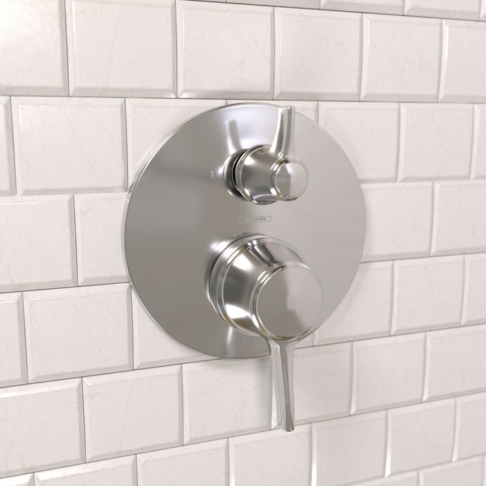 hansgrohe Ecostat Classic Pressure Balance Trim with Diverter, Round