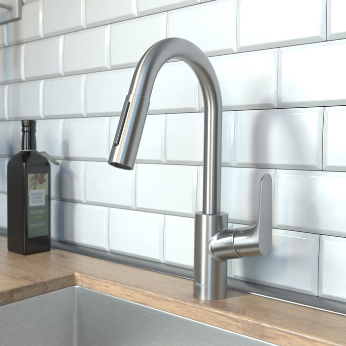 hansgrohe Focus Prep Kitchen Faucet, 2-Spray Pull-Down, 1.75 GPM