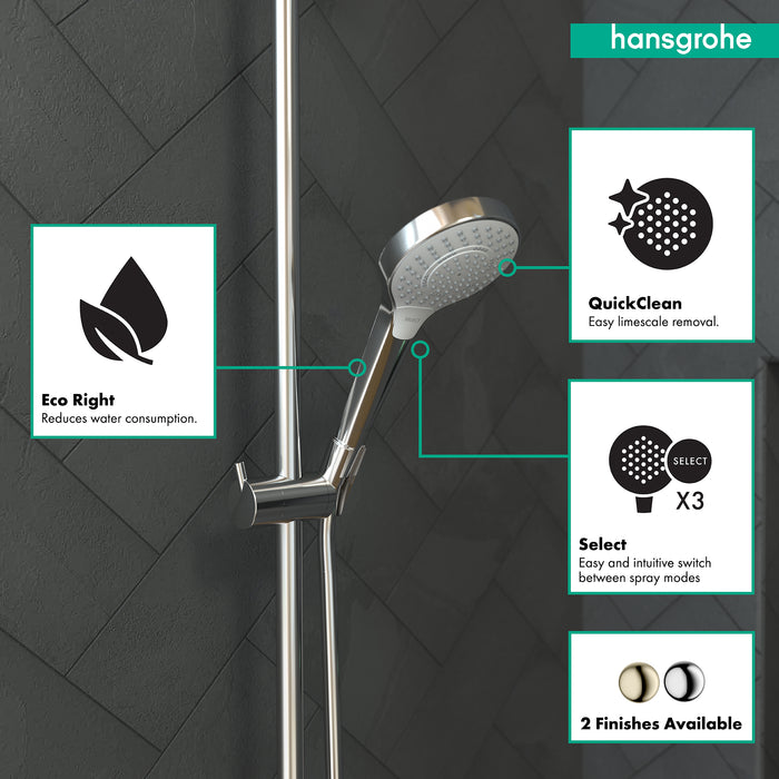 hansgrohe Croma Select S Handshower 110 3-Jet, 1.75 GPM