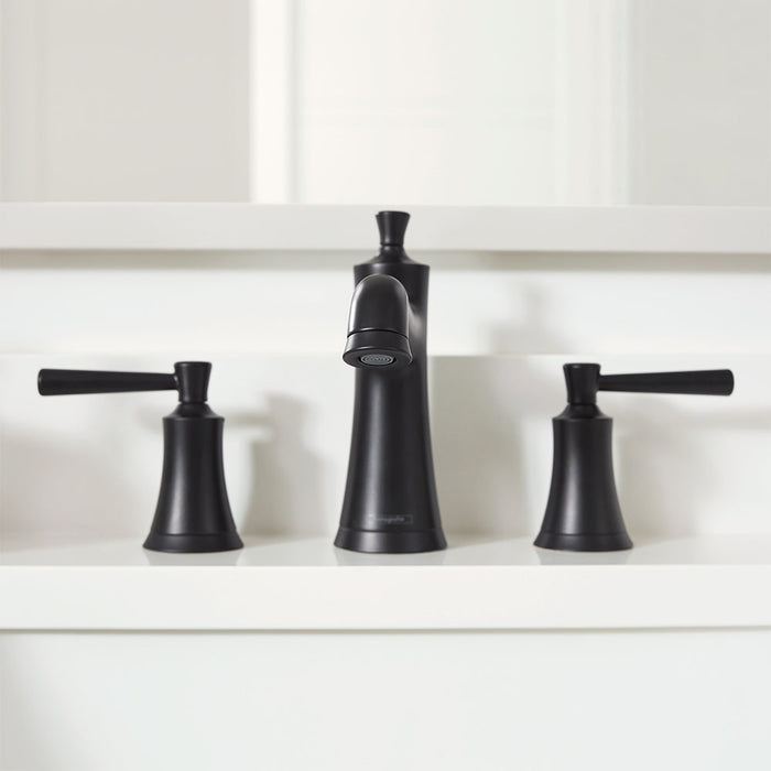 hansgrohe Joleena Widespread Faucet 100 with Pop-Up Drain, 1.2 GPM, matte black - view 2