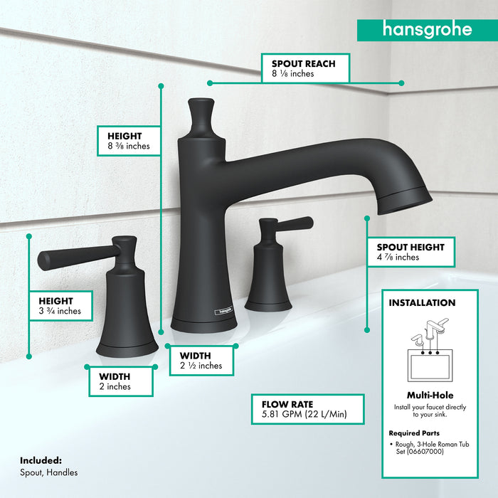 hansgrohe Joleena 3-Hole Roman Tub Set Trim