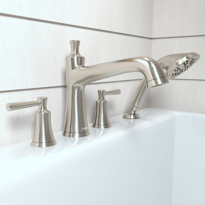 hansgrohe Joleena 4-Hole Roman Tub Set Trim with 1.75 GPM Handshower