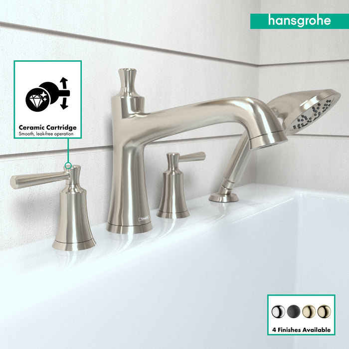 hansgrohe Joleena 4-Hole Roman Tub Set Trim with 1.75 GPM Handshower