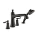 hansgrohe Joleena 4-Hole Roman Tub Set Trim with 1.75 GPM Handshower, matte black