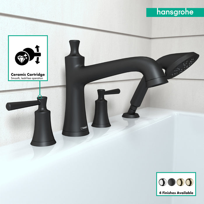 hansgrohe Joleena 4-Hole Roman Tub Set Trim with 1.75 GPM Handshower