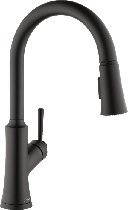 hansgrohe Joleena HighArc Kitchen Faucet, 2-Spray Pull-Down, 1.75 GPM, matte black