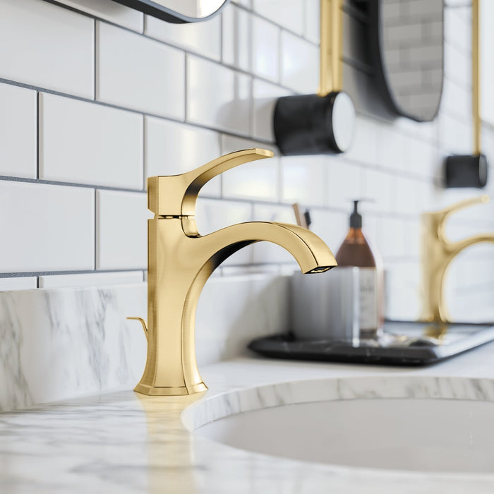 hansgrohe Locarno Single-Hole Faucet 110 with Pop-Up Drain, 1.2 GPM, brushed gold optic - view 2