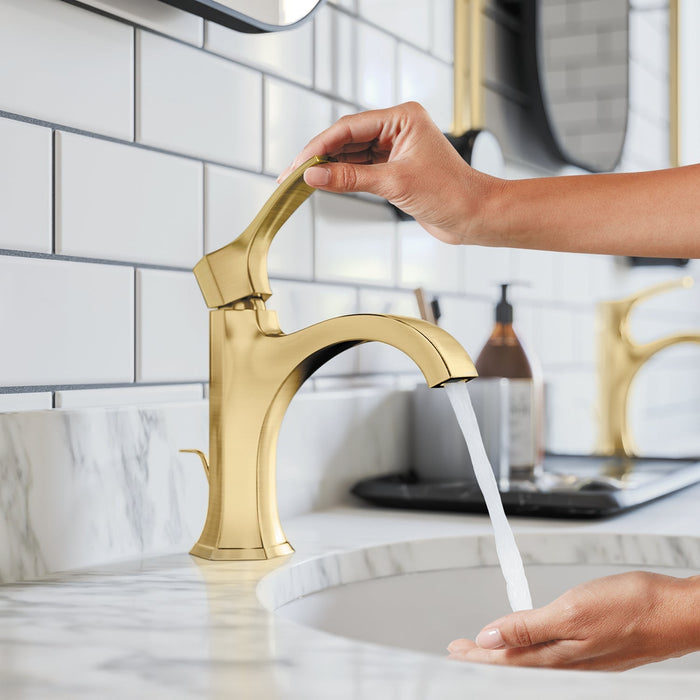 hansgrohe Locarno Single-Hole Faucet 110 with Pop-Up Drain, 1.2 GPM, brushed gold optic - view 3