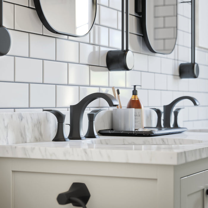 hansgrohe Locarno Widespread Faucet 110 with pop-up drain, 1.2 GPM, matte black - view 2