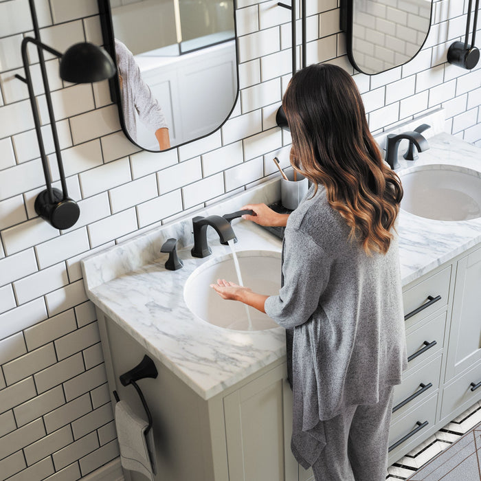hansgrohe Locarno Widespread Faucet 110 with pop-up drain, 1.2 GPM, matte black - view 3
