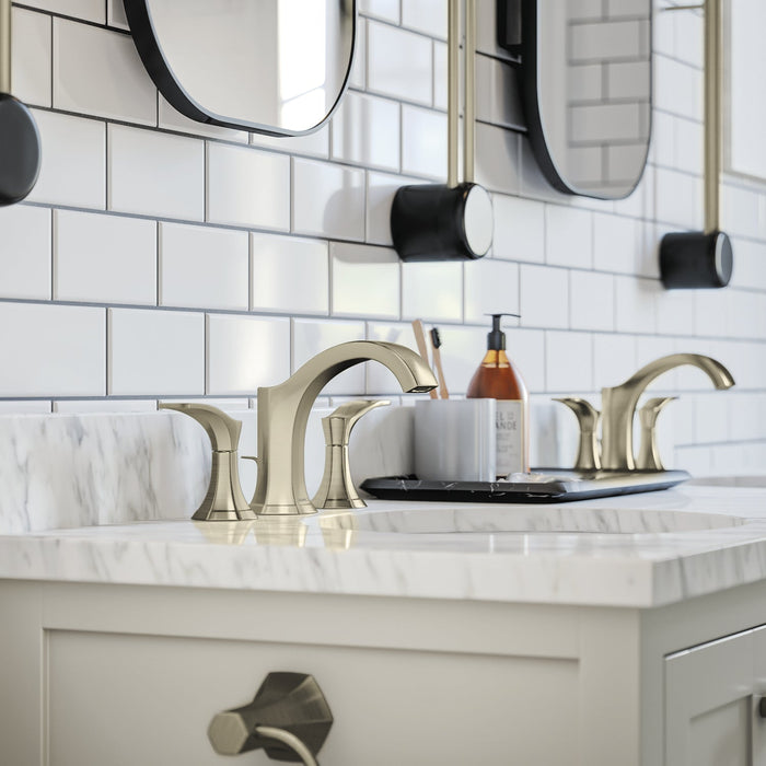 hansgrohe Locarno Widespread Faucet 110 with pop-up drain, 1.2 GPM, brushed nickel - view 2