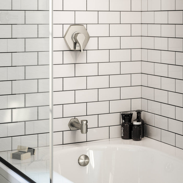 hansgrohe Locarno Tub Spout with Diverter, brushed nickel - view 2