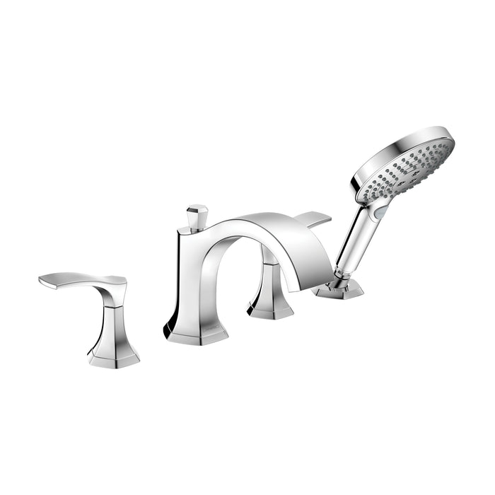 hansgrohe Locarno 4-Hole Roman Tub Set Trim with 1.75 GPM Handshower