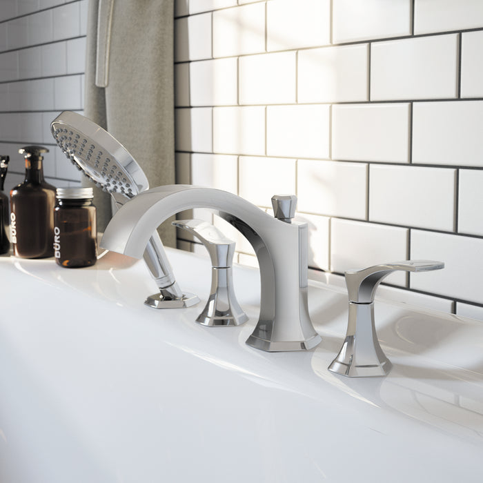 hansgrohe Locarno 4-Hole Roman Tub Set Trim with 1.75 GPM Handshower