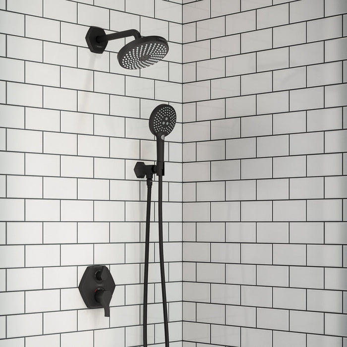 hansgrohe Locarno Handshower Holder with Outlet, matte black - view 3