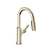 hansgrohe Locarno Prep Kitchen Faucet, 2-Spray Pull-Down, 1.75 GPM, polished nickel