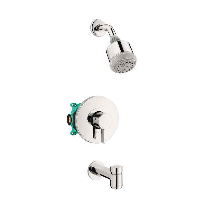hansgrohe Clubmaster Pressure Balance Tub/Shower Set with Rough, 2.5 GPM