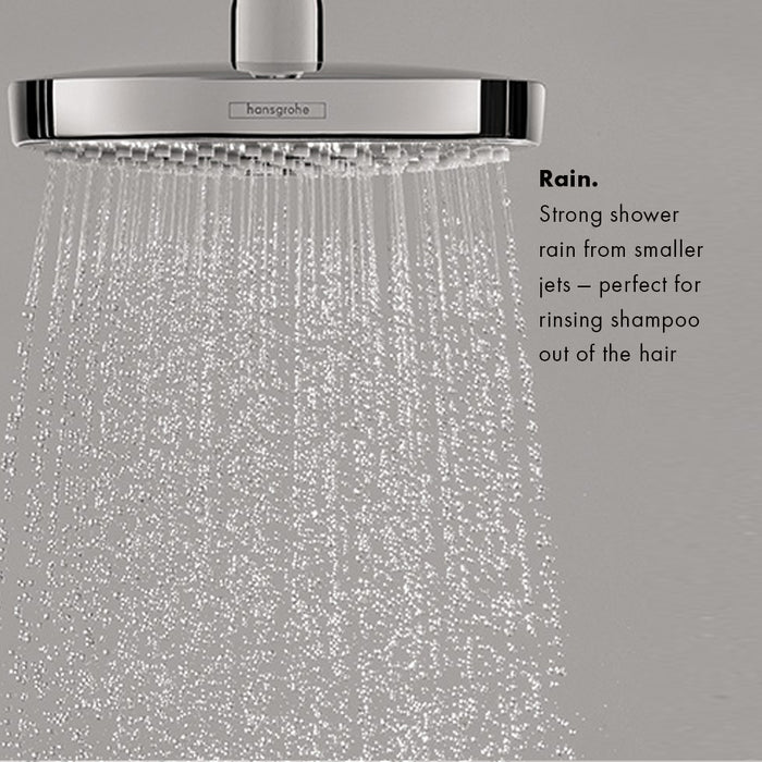 hansgrohe Raindance E Thermostatic Showerhead/Wallbar Set with Rough, 2.0 GPM