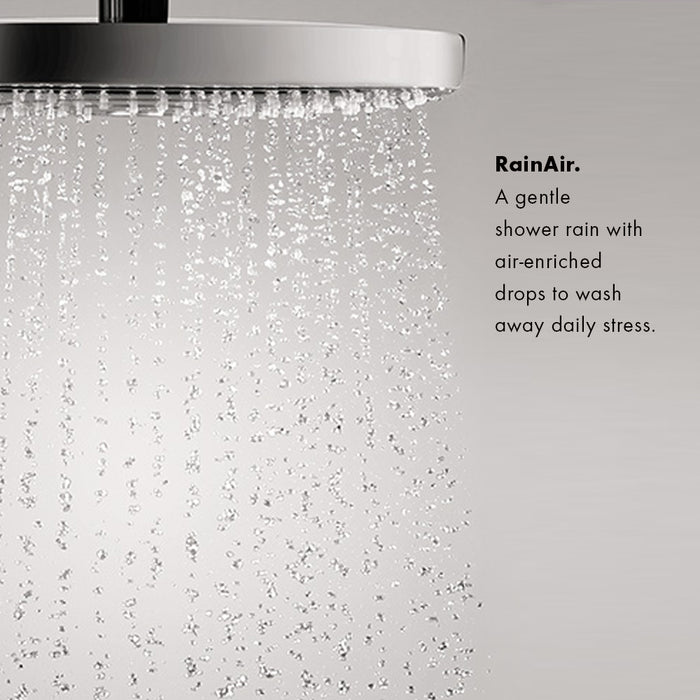 hansgrohe Raindance E Thermostatic Showerhead/Wallbar Set with Rough, 2.0 GPM