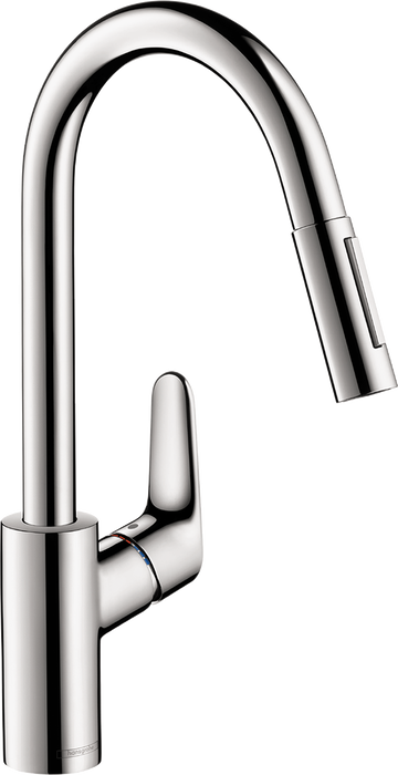 hansgrohe Focus Higharc Kitchen Faucet, 2-Spray Pull-Down, 1.5 GPM