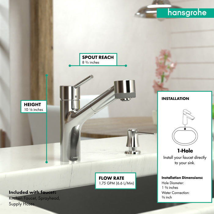 hansgrohe Talis S Kitchen Faucet, 2-Spray Pull-Out, 1.75 GPM