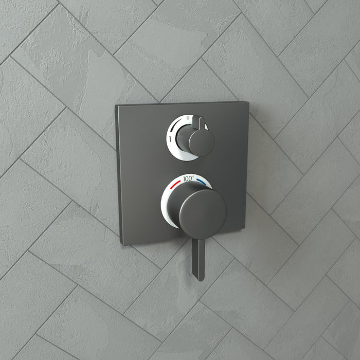 hansgrohe Ecostat Square Thermostatic Trim with Volume Control