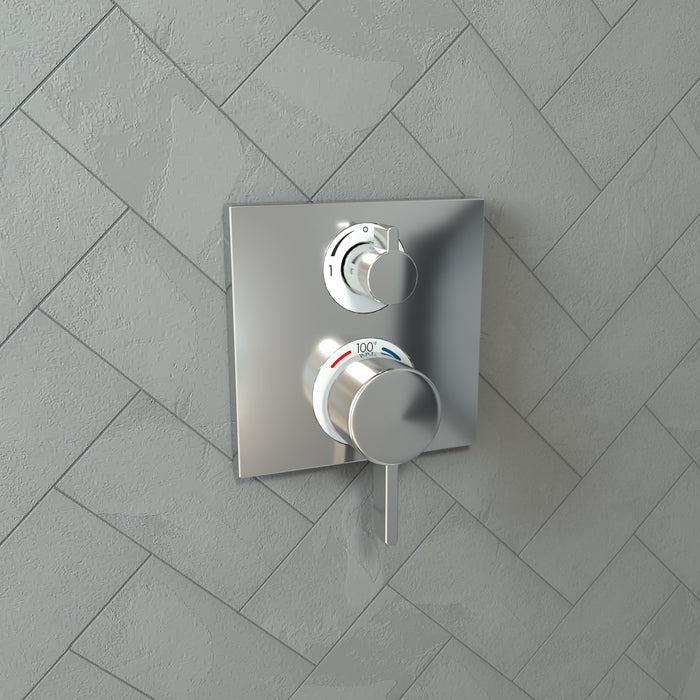 hansgrohe Ecostat Square Thermostatic Trim with Volume Control