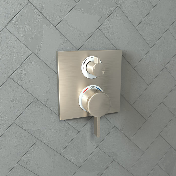 hansgrohe Ecostat Square Thermostatic Trim with Volume Control and Diverter