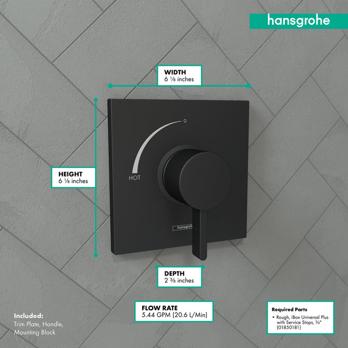 hansgrohe Ecostat Square Pressure Balance Trim
