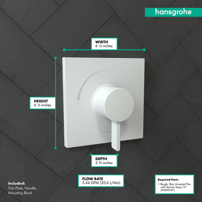 hansgrohe Ecostat Square Pressure Balance Trim