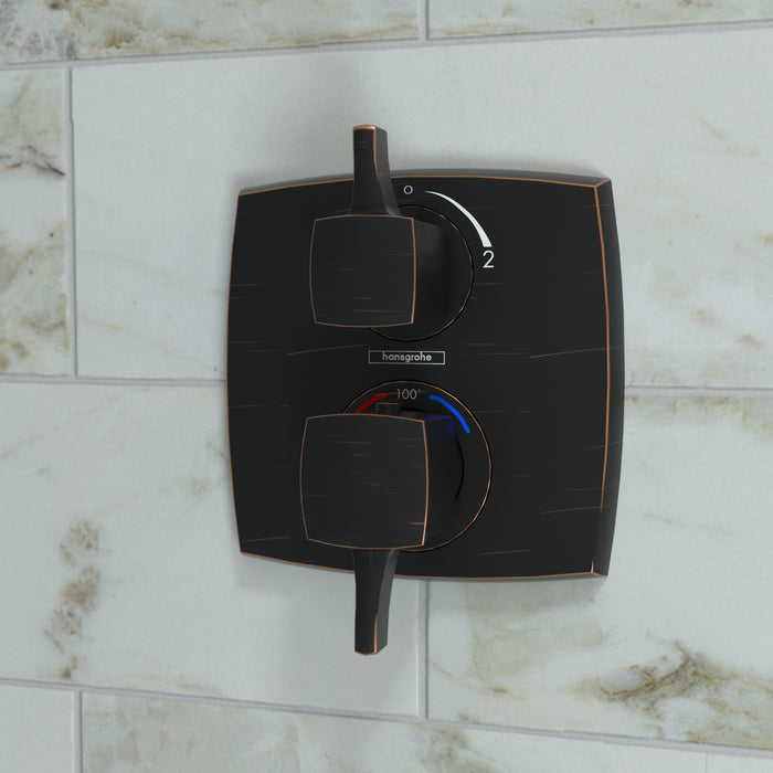 Hansgrohe Ecostat Classic Thermostatic Trim with Volume Control, Square