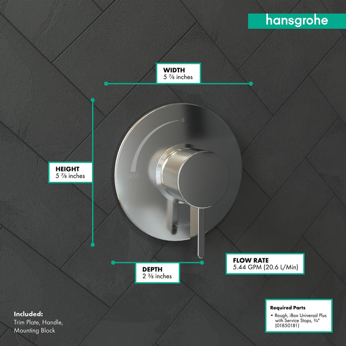 Hansgrohe Ecostat S Pressure Balance Trim