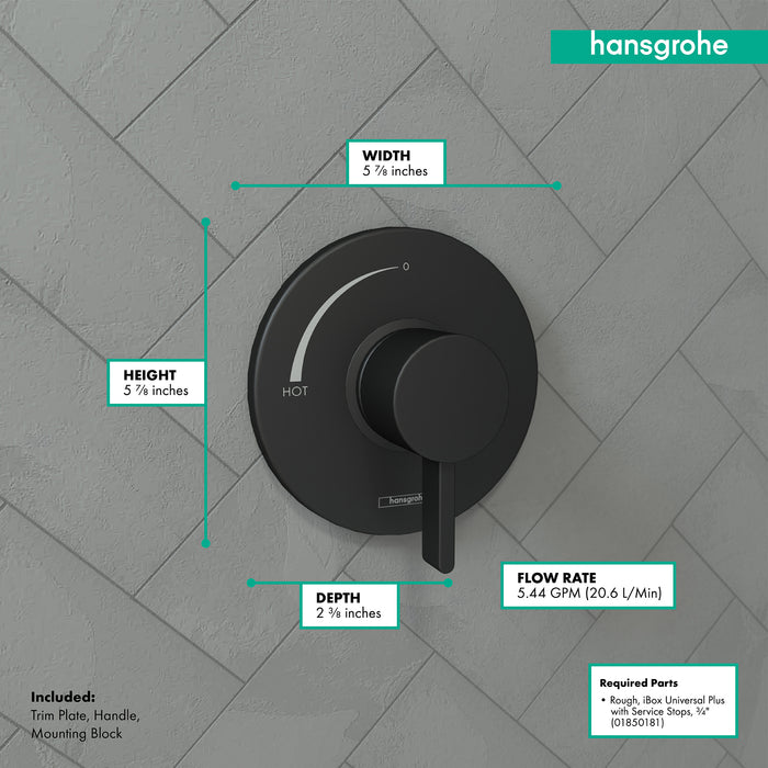 hansgrohe Ecostat S Pressure Balance Trim