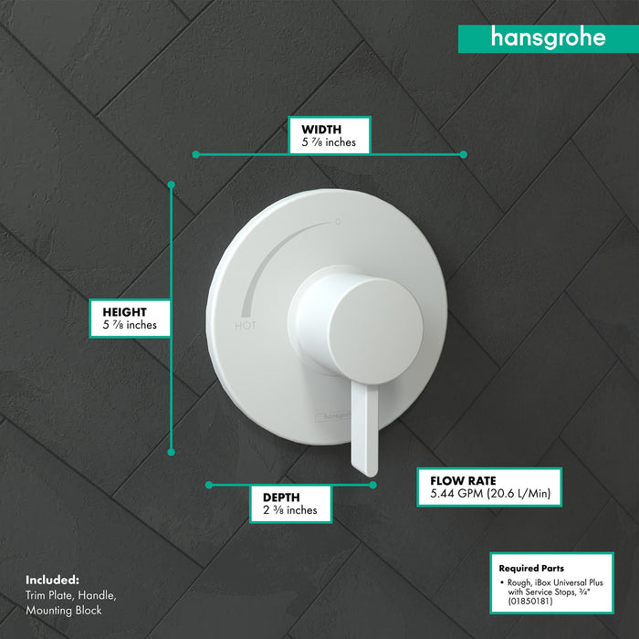 hansgrohe Ecostat S Pressure Balance Trim